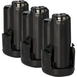 vhbw 3x Li-Ion Akku kompatibel mit Bosch PMF 10.8 LI – 2000mAh