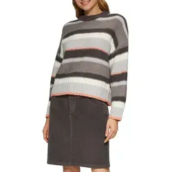 Gestreifter Relaxed Fit Pullover in Dunkelgrau, Größe 38 - Sweatshirts für Damen, weich und elastisch, ideal für gemütliche Tage dank wärmender Qualität und lässigem Design.