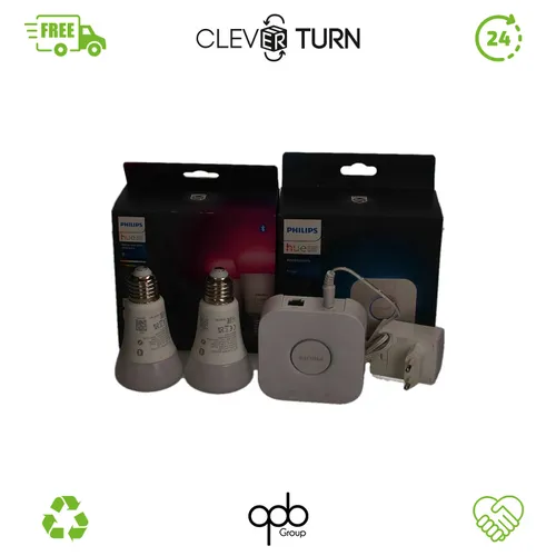 Philips Hue White and Col. Amb. E27 2-er Pack 800lm inkl. Hue Bridge,Weiß