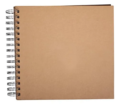 Rayher Spiralalbum A6 Querformat, FSC Mix Credit, 15 Blatt 250 g/m², Einband in Kraft, extra große Spiralbindung, für kreative und persönliche Geschenkideen, 22.5 x 21.5 cm, 73201521