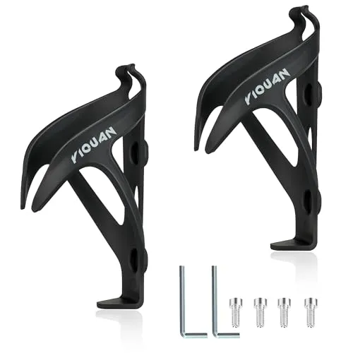 Fahrradflaschenhalter 2er-Pack – Universeller Getränkehalter für Mountainbikes, Rennräder und Kinderfahrräder mit Rutschfester Halterung, Schwarz