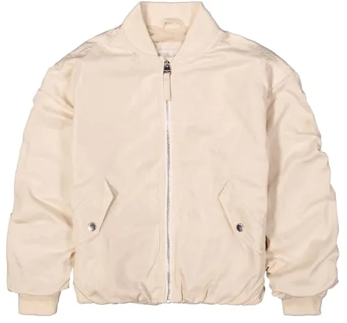 GARCIA Mädchen Bomberjacke Ecru, Größe 140/146 - Funktionsjacken aus 100% Polyester, robust und pflegeleicht. Ideal für Schule und Freizeit, mit praktischem Reißverschluss und Taschen für optimalen Komfort.