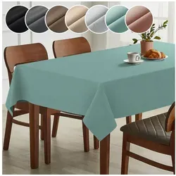 ANRO Tischdecke Hochwertig mit TEFLON-Beschichtung - Tischwäsche für drinnen und draußen, 140 cm x 200 cm, schmutz- und wasserabweisend dank 2-facher TEFLON- und Acryl-Beschichtung, ideal für Garten und Gastronomie.