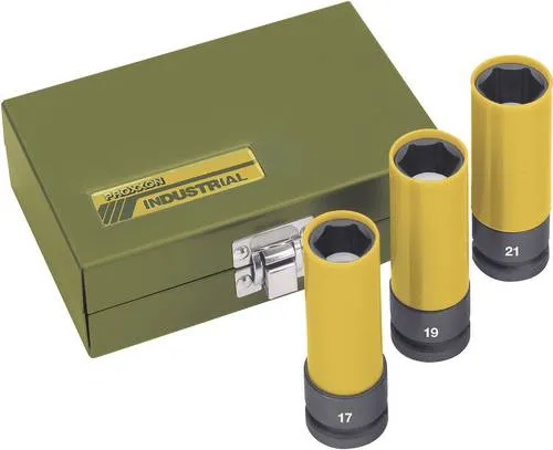 Außen-Sechskant Kraft-Steckschlüsseleinsatz-Set 3-teilig 1/2