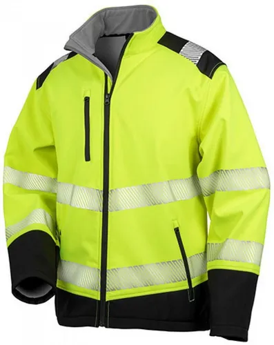Result Arbeitsjacke Herren Jacke Printable Ripstop Safety Softshell Jacket