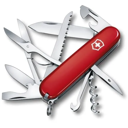 Victorinox Schweizer Taschenmesser Huntsman - Multitool mit 15 Funktionen - Taschenmesser mit Holzsäge und Schere, ideal für Outdoor-Abenteuer. Höchste Schweizer Qualität und 15 praktische Funktionen für jede Herausforderung.