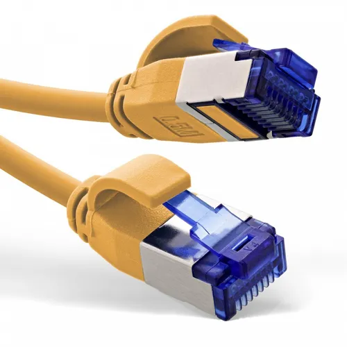 InLine® Patchkabel Slim, Cat.6A, S/FTP, TPE (LSZH) flexibel, PoE, gelb, 5 m