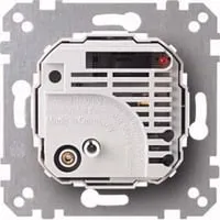 1St. Merten 536302 Raumtemperaturregler-Einsatz AC 230 V - 10(4) A mit Schalter, ideal für präzise Temperaturregelung und Nachtabsenkung