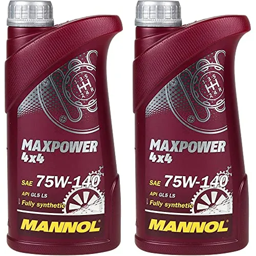 QR-Parts Set 85447381 MN8102-1 2x1 Liter Original MANNOL Getriebeöl Maxpower 4x4 75W-140 API GL 5 LS Gear Oil