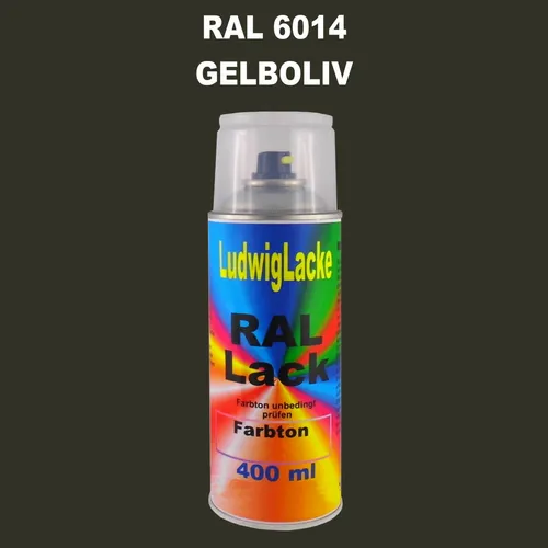 Ral Spraydose 6014 Gelboliv 400ml glänzend Buntlack Decolack Lackspray