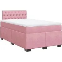 vidaXL Boxspringbett Rosa 120x200 cm mit Matratze von vidaXL
