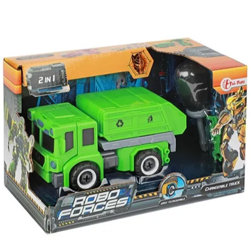 Toi-Toys ROBOFORCES Verwandlungs Roboter Müllwagen 2-in-1 Transformationsspielzeug Truck & Roboter