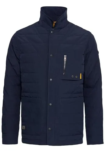 camel active Herren Steppblouson mit Hemdkragen Dunkelblau, menswear-50