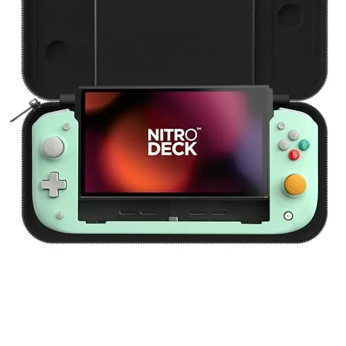 CRKD Nitro Deck Retro Controller für Switch & OLED Switch - Limited Edition - Ergonomischer Controller in Grün, ideal für Nintendo Switch und OLED, bietet USB-C Konnektivität für ein verbessertes Gaming-Erlebnis.