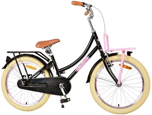 Volare Excellent Kinderfahrrad 20 Zoll - Schwarz für Mädchen - Stylisches 20-Zoll Kinderfahrrad für Mädchen mit sicherem geschlossenen Kettenschutz, Hand- und Rücktrittbremse sowie höhenverstellbarem Sattel und Lenker. Ideal für Abenteuerfahrten und alltägliche Wege!