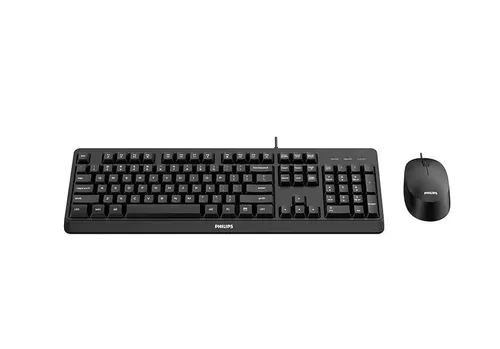 Philips SPT6207B wired keyboard and mouse set