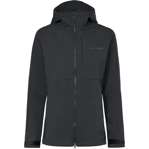 Vaude Women's All Year Elope Softshell Jacket II - Schwarz/Grau, Gr. 38 - Vielseitige Softshelljacke für Outdoor-Aktivitäten. Farbe: Schwarz/Grau; Highlights: PFC-frei, elastisches Material, praktische Kapuze und Belüftungsreißverschluss. Ideal für Wandern und Trekking!