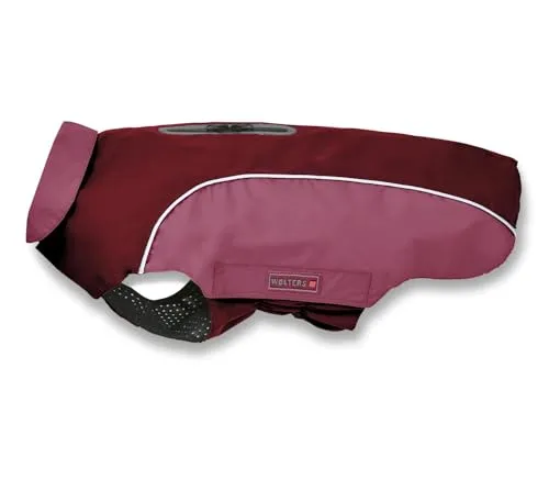 Wolters Regenjacke Easy Rain für Hunde - Dunkelrot, Gr. 28 - Wasserdichte Jacke mit 10.000 mm Wassersäule für besten Regenschutz. Atmungsaktiv und windabweisend, ideal für wechselhaftes Wetter. Leicht anzuziehen dank Klettverschlüssen und in verschiedenen Größen erhältlich.