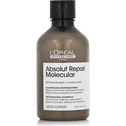 L'OREAL ABSOLUT REPAIR MOLECULAR Shampoo 300ml - Stärkendes Shampoo für strapaziertes Haar, repariert und revitalisiert, ideal für geschädigtes Haar.