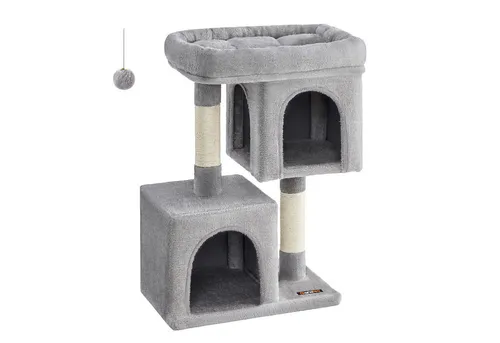 Feandrea Kratzbaum 74 cm für mittelgroße Katzen - Kratzbaum für Katzen bis 5 kg mit großer Plattform und 2 Höhlen, ideal für Klettern und Entspannen. Robuste Bauweise für Sicherheit und Langlebigkeit.