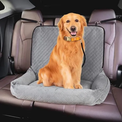 Todeco Hunde Autositz für große und mittlere Hunde, grau