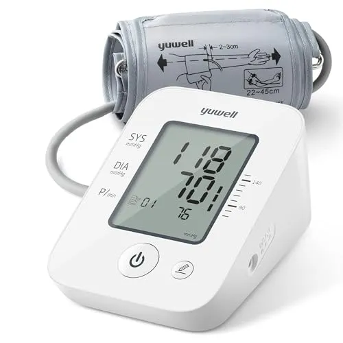 yuwell Oberarm Blutdruckmessgerät YE660D mit Manschette 22 bis 45 cm