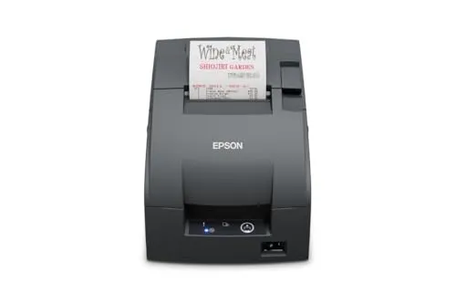 Epson TM-U220IIB Drucker mit Ethernet und NE Sensor - Kompakter Bondrucker für den Einsatz im Einzelhandel, ausgestattet mit Ethernet-Anschluss und NE Sensor für zuverlässige Belegausgabe.