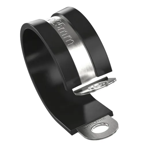 10x P-Clip Leitungsschelle Edelstahl V2A mit Gummi 25mm Rohrschelle Befestigungs