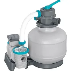 Bestway Sandfilteranlage mit Zeitschaltuhr, 5.678 l/h - Poolpumpen, 230 W Leistung für Pools von 1.100 bis 39.300 Litern, GS-zertifiziert, mit integrierter Zeitschaltuhr für automatischen Betrieb.