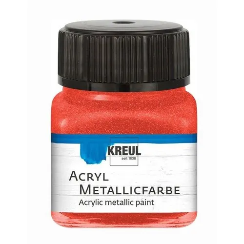 Kreul Acryl Metallicfarbe rot 20ml Glas 100 ml / 8,59