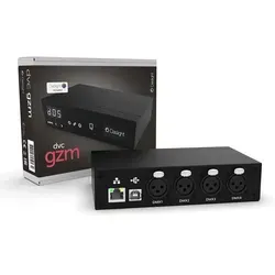 Daslight DVC GZM - DMX-Schnittstelle - Lichtmixer mit USB-B und Ethernet-Anschluss, unterstützt bis zu 1536 DMX-Kanäle live, erweiterbar auf 2048 Kanäle, ideal für professionelle Lichtsteuerung.