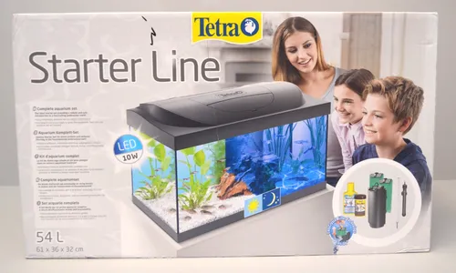Tetra Starter Line Aquarium Set mit LED - Komplettset für Einsteiger - Aquarien, inklusive energiesparender LED-Beleuchtung für lebendige Farben und eine einfache Einrichtung für Anfänger.