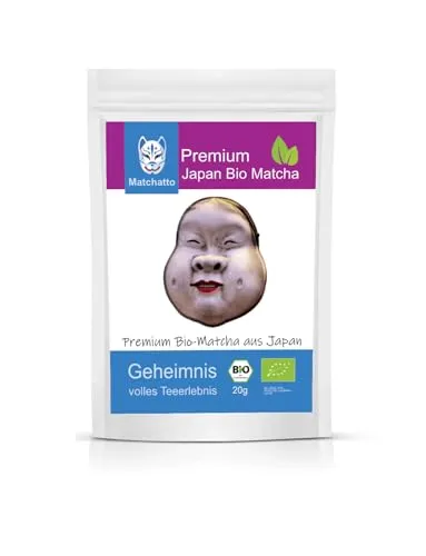 Matchatto | Matcha Tee Pulver 20g | Original grüner Tee aus Japan | viele Sorten für mehr Abwechslung | einfach zu mixen, vegan & natürlich | ideal für Matcha Latte (Natürlich)