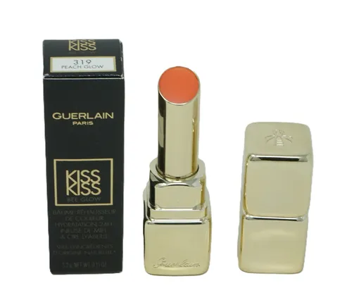 GUERLAIN KissKiss Bee Glow Lippenstift 319 Peach - Lippenstift mit 24h Feuchtigkeitspflege, angereichert mit Honig für zarte, pralle Lippen und eine cremige Textur. Ideal für einen strahlenden Look.