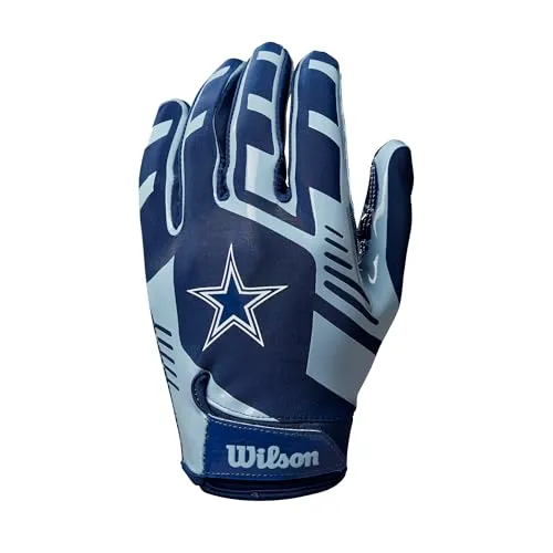 Wilson AD NFL Stretch FIT Gloves, Bleu/Blanc von Wilson