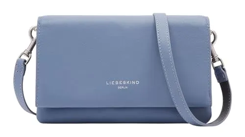 LIEBESKIND BERLIN Leder-Umhängetasche in Hellblau - Umhängetasche aus hochwertigem Leder, verstellbarer und abnehmbarer Umhängeriemen, ideal für stilvolle Auftritte im Alltag.