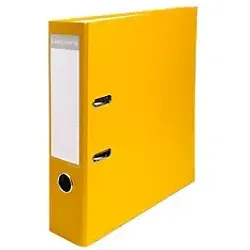 Exacompta Maxi Ordner DIN A4 75 mm Gelb - 2 Ringe, stabiler Pappkarton mit praktischem Griffloch für einfaches Handling
