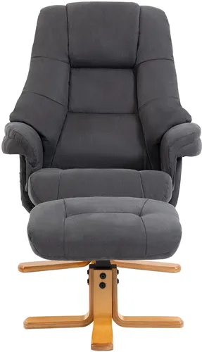 Duo Collection TV-Sessel Bordeaux mit Hocker - Sessel mit Relaxfunktion, 360 Grad drehbar und gepolstert für maximalen Komfort, ideal für Wohnräume oder Heimkinos.