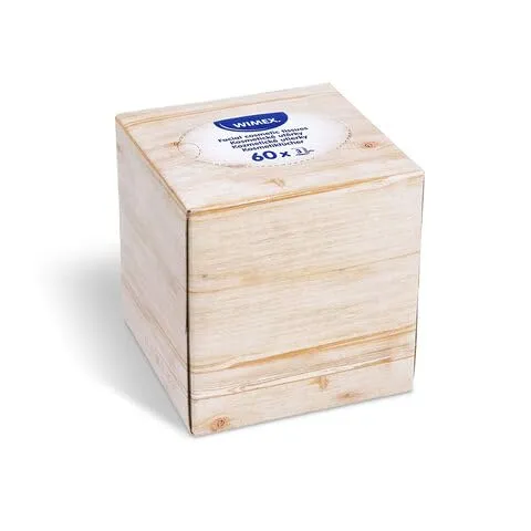 VEPATIM 120 Kosmetiktücher 100% Zellstoff 3-lagig in Spenderbox weiß