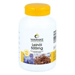 Leinöl 500 mg Kapseln - Arzneimittel zur Unterstützung der Verdauung, reich an Omega-3-Fettsäuren und ideal für eine gesunde Ernährung.