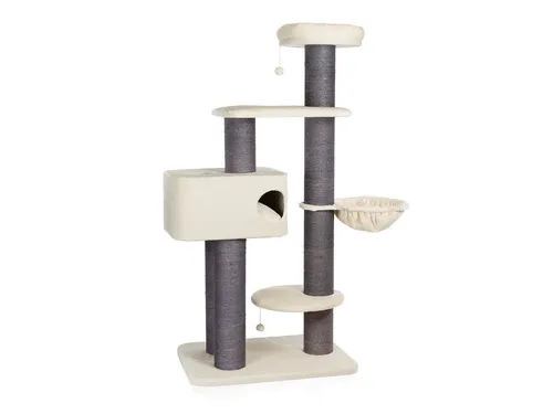 Canadian Cat Company Kratzbaum Maine Coon 217, XXL, Ø ca. 20 cm Sisalsäulen für große Katzen, Katzenkratzbaum, Beige
