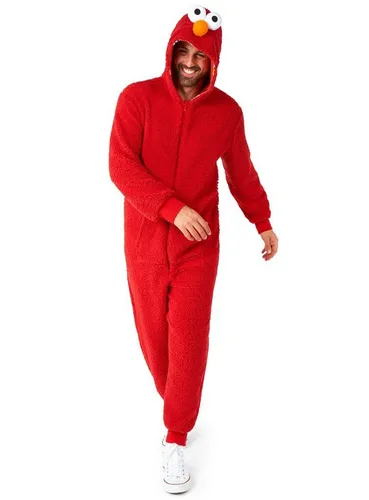 Opposuits Kostüm Elmo Onesie, Megagemütlicher Einteiler in rot von OppoSuits