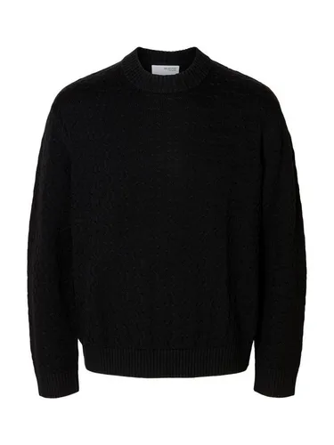 SELECTED HOMME Regular Fit Strickpullover 'PHILIP' in Schwarz, Größe XL - Der Herren Strickpullover 'PHILIP' von SELECTED HOMME überzeugt mit Regular-Fit Passform aus reiner Baumwolle. Ideal für den Alltag, bietet er ein angenehmes Tragegefühl und vielseitige Kombinationsmöglichkeiten.