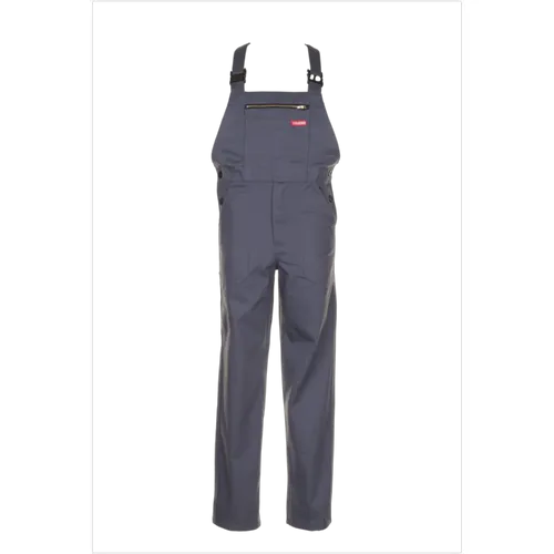 Latzhose 0193 grau, Größe 24 - Robuste Arbeitshose mit vielen Taschen - Arbeits- & Schutzkleidung: Diese hochwertige Latzhose aus 100% Baumwolle überzeugt mit zahlreichen praktischen Taschen und einem hohen Tragekomfort dank elastischem Rückenteil.
