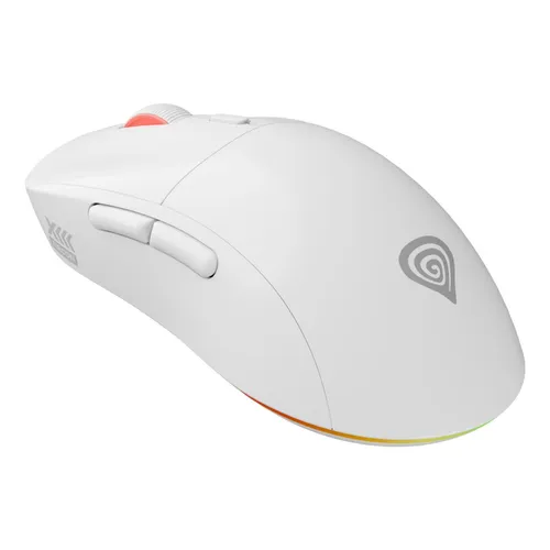 Genesis ZIRCON XIII Custom Wireless (Weiß) - Gaming-Maus mit Pixart PAW3395 Sensor für präzises Tracking, individuelle Anpassungsmöglichkeiten und bis zu 100 Stunden Spielzeit dank RapidSpeed Wireless Technologie.