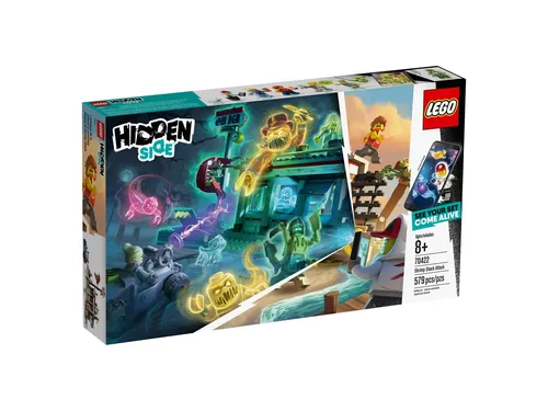 LEGO® Hidden Side Set 70422: Angriff auf die Garnelenhütte - LEGO (R) Komplette Sets & Packs, interaktives Bauset mit 579 Teilen für spannende Geisterjagd in der Hidden Side Welt, geeignet für Kinder ab 8 Jahren.