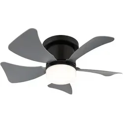 LED Deckenventilator mit Fernbedienung, grau, 10W 750lm