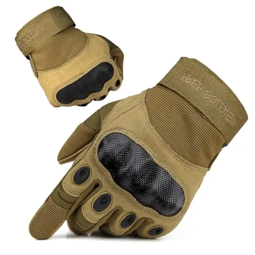 FREE SOLDIER Outdoor Handschuhe Herren Taktische Trainings Motorradhandschuhe Kletter Tactical Handschuhe Vollfinger Handschuhe Gilt für Radfahren Airsoft Militär Paintball (XL,Sandfarbe)