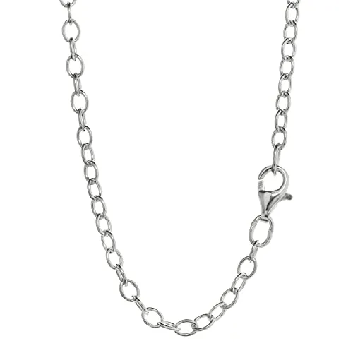 NKlaus 45cm Ankerkette aus 925 Silber - Elegante Halskette für Damen, 45cm lang und 3,0mm breit, aus hochwertigem 925 Sterling Silber – zeitlos und komfortabel für jeden Anlass.