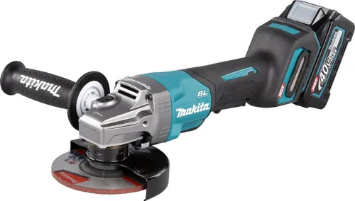Makita Akku-Winkelschleifer GA016GM201 XGT 40V max. mit 2 Akkus - Schleifmaschinen: Leistungsstarker 40V Akku-Winkelschleifer mit 125 mm Scheibendurchmesser und zwei mitgelieferten Akkus für maximale Flexibilität beim Arbeiten.